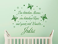 Baby Wandtattoo Ganz viel Wunder im Kinderzimmer