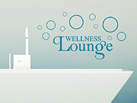 Wellness Wandtattoo Lounge mit Kreisen als Dekoidee