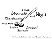 Wandtattoo Sushi
