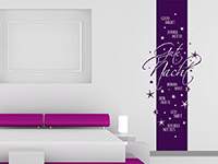 Wandtattoo Gute Nacht Banner auf heller WandflÃ¤che