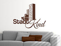 Wandtattoo Stadtkind