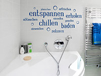 Badezimmer Wandtattoo Entspannen in blau