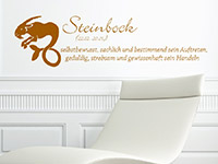 Originelles Steinbock Wandtattoo Sternzeichen