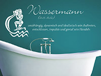 Wassermann Wandtattoo als Badezimmer Dekoration