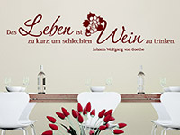 Wandtattoo Leben und Wein