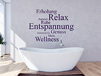 Wellness Wandtattoo Entspannung Relax