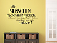 Wandtattoo Spruch Alle Menschen... im Flur