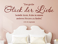 Wandtattoo Glück der Liebe