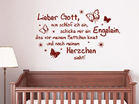 Lieber Gott Wandtattoo Spruch im Kinderzimmer