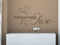 Entspannungsoase Wandtattoo Ã¼ber der Badewanne