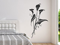 Calla Wandtattoo BlÃ¼ten im Schlafzimmer