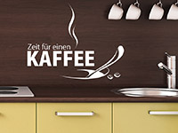 Wandtattoo Zeit für einen Kaffee in der Küche