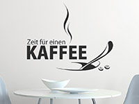 Kaffee Wandtattoo Zeit als dekorative Wandgestaltung