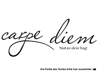 Wandtattoo Carpe Diem mit Schmetterlingen