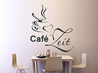 Wandtattoo Café Zeit mit Herz | Bild 4