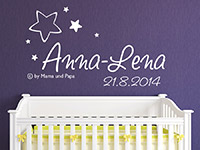 Wandtattoo Babyname copyright by Mama und Papa | Bild 2