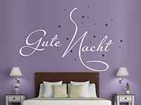 Wandtattoo Gute Nacht mit Sternenhimmel | Bild 4