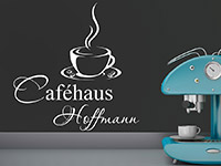 Wandtattoo Caféhaus