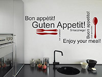 modernes guten Appetit Wandtattoo in der KÃ¼che