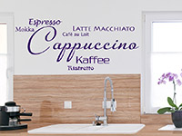 dekoratives Kaffee Cappuccino Wandtattoo