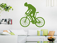 Wandtattoo Mountainbiker  im Wohnzimmer