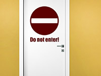 Wandtattoo Do not enter