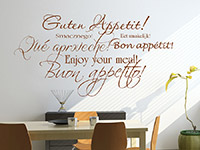 Wandtattoo Guten Appetit international