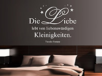 Wandtattoo Die Liebe lebt... im Schlafzimmer