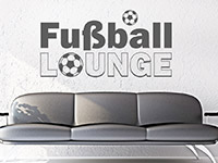 Wandtattoo FuÃŸball Lounge im Wohnzimmer