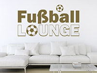 Cooles Sport Wandtattoo Fußball Lounge auf heller Wandfläche