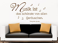 Wandtattoo Musik ist das schÃ¶nste... im Wohnzimmer