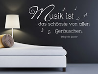 Musik Wandtattoo Musik ist das schÃ¶nste... in weiÃŸ