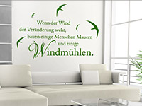 Wandtattoo Wenn der Wind...  im Wohnzimmer