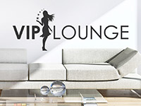 Wandtattoo Vip Lounge im Wohnzimmer