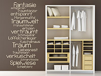 Worte Wandtattoo Traum in beige