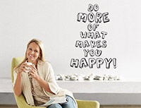 Do more ... Wandtattoo Spruch im Wohnzimmer