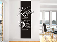 Wandtattoo Guter Kaffee Banner in der KÃ¼che in schwarz