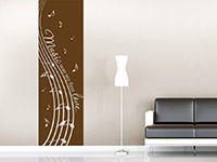 Musik Wandtattoo Banner Music was my first...  im Wohnzimmer