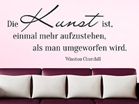 Wandtattoo Die Kunst ist... Zitat im Wohnzimmer