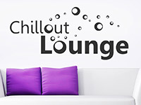 HM© Wandtattoo Chillout Lounge Wohnzimmer Retro in 3 Größen WT-0097 