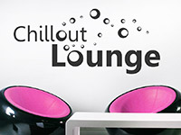 Lounge Wandtattoo Chillout Lounge Retro auf hellem Hintergrund