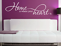 Wandtattoo Home is where your heart... in weiß