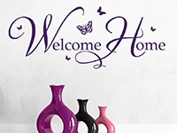 Willkommen Wandtattoo Welcome Home in Farbe