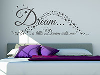 Wandtattoo Dream... im Schlafzimmer in grau