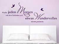 Motivierendes Wandtattoo Jeden Morgen Ã¼ber dem Bett