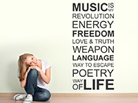 Wandtattoo Music is my life