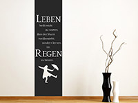 Wandtattoo Banner Leben heisst nicht...