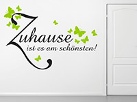 Familien Wandtattoo Zuhause ist es am... im Flur