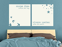 Carpe diem - Vivere noctem Wandtattoo im Schlafzimmer