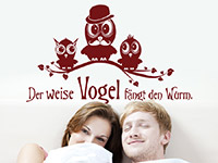 Wandtattoo Der weise Vogel... im Schlafzimmer